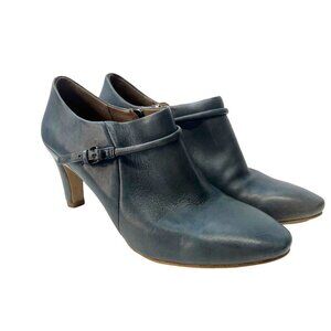 Ecco Ankle Boots Nephi Pumps Booties Blue Leather Ladies Size 40 / 9.5 Leather